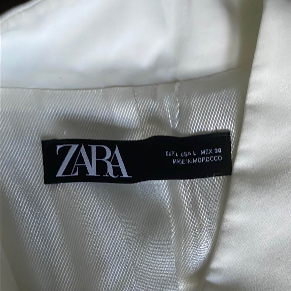 Zara White Blazer Tailored Suit Jacket - Picture 2 of 3